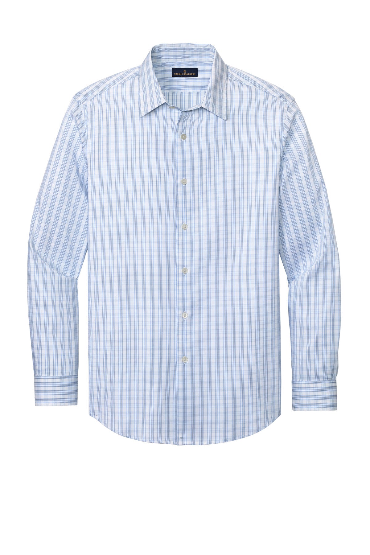 White/ Newport Blue Grid Check -