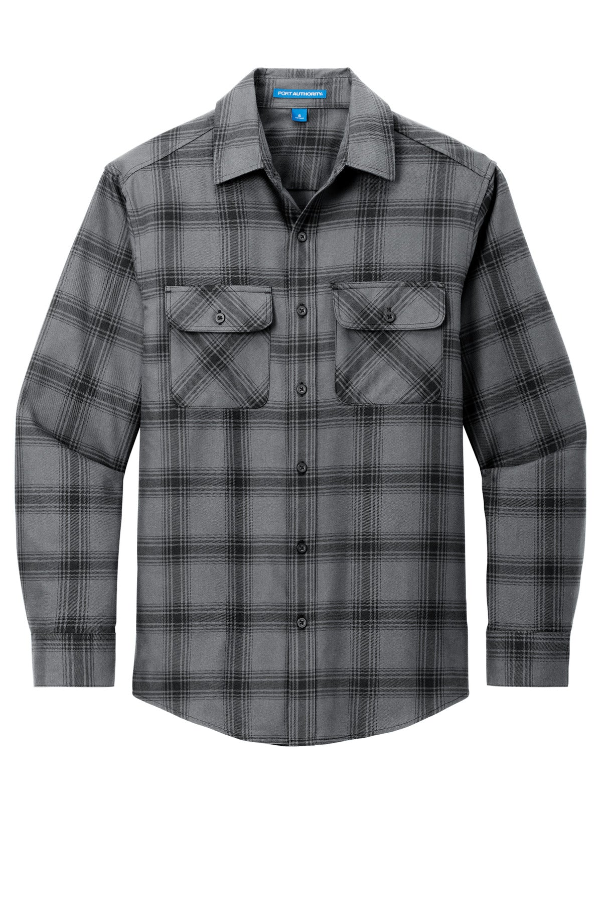 Grey/ Black Open Plaid - 