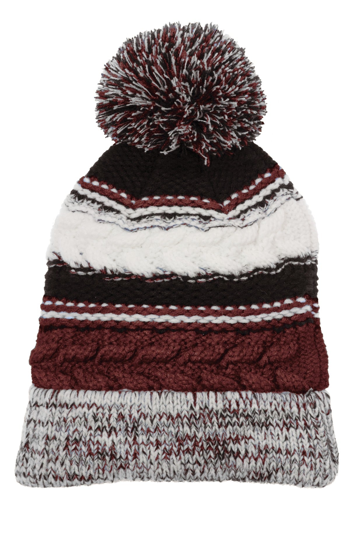 Maroon/ Black/ White - 
